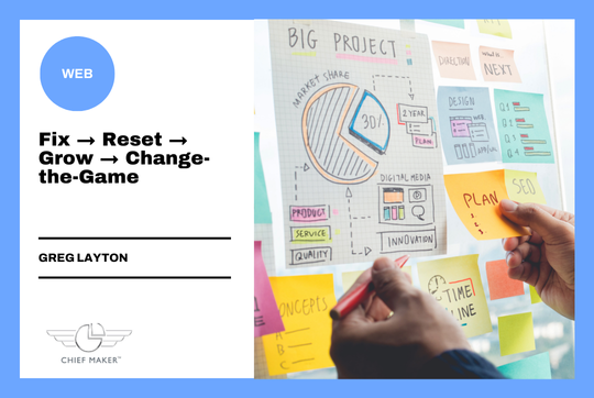 Fix → Reset → Grow → Change-the-Game